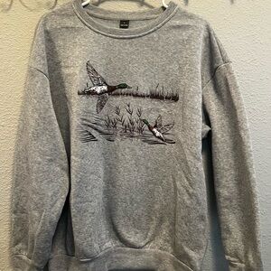 Gray Men's Duck-Graphic Crewneck Sweatshirt